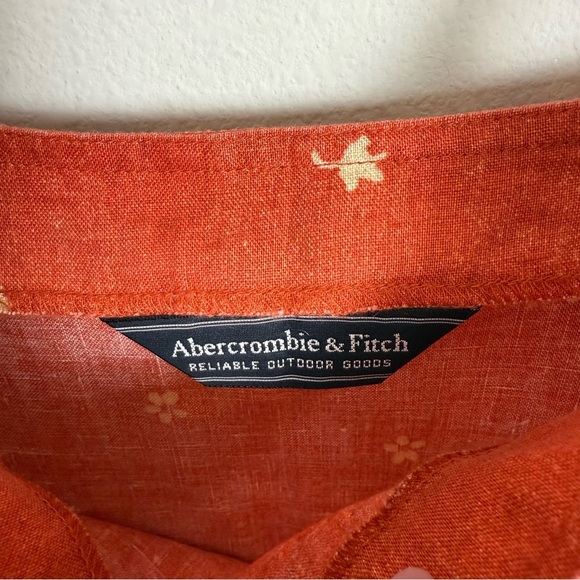 Y2K Vintage Abercrombie & Fitch Linen Mini Dress Size XS 2000s - Picture 3 of 7